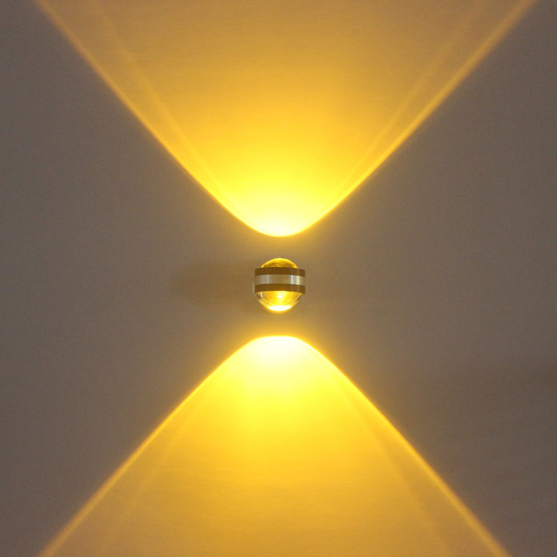 Venta directa de fábrica Aplique de pared de cristal doble 6W Lámparas decorativas de fabricante led para decoración del hogar mejor lámpara para oficina en casa