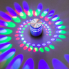 Lámpara de pared con efecto de luz LED de pared con agujero en espiral RGB con mando a distancia, lámpara de varita colorida para fiesta, Bar, KTV, decoración del hogar
