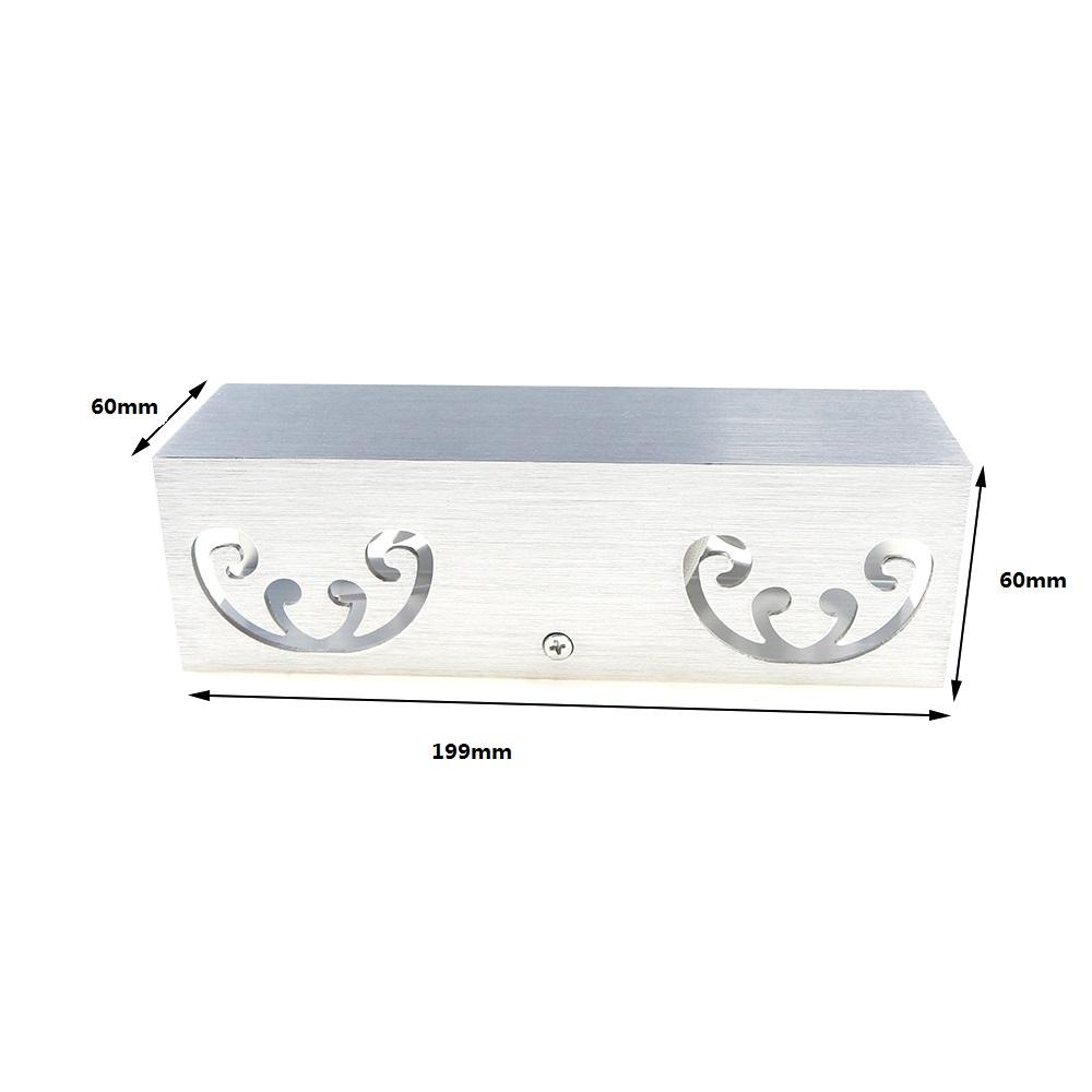 Aluminio 2W/6W mariposa arriba y abajo led luz de pared interior decoración del hogar sala de estar iluminación de pared interior