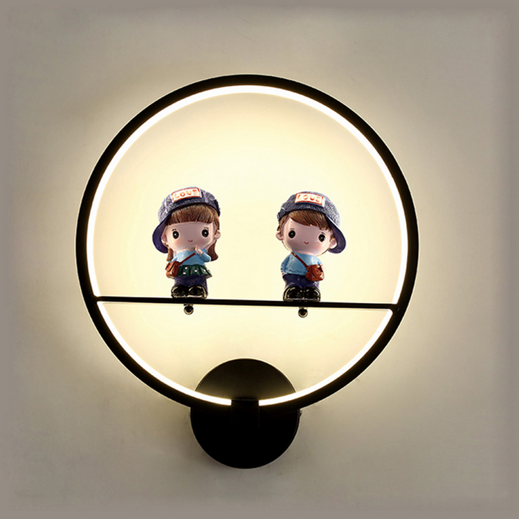 Recién llegado, candelabro led moderno, luz de pared elegante, anillo de luz artística, montaje en pared para luces de hotel de interior