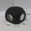 Led Wall Light 4W Outdoor Led impermeable edificio exterior puerta balcón jardín yarda