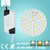 Panel de Color combinado blanco cálido/frío SMD5730 de 3W, 5W, 7W, 9W, 12W, 18W, fuente de alimentación del controlador LED de control segmentado para luz descendente
