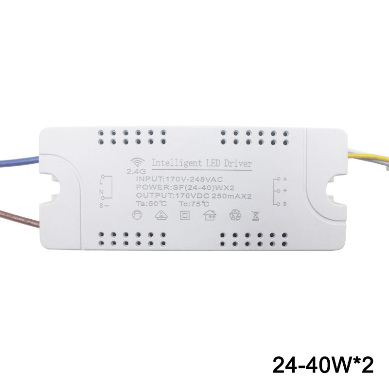 12-60W * 2 LED controlador inteligente AC170-245V 2,4G WIFI fuente de alimentación transformadores de iluminación para lámpara de Control de teléfono