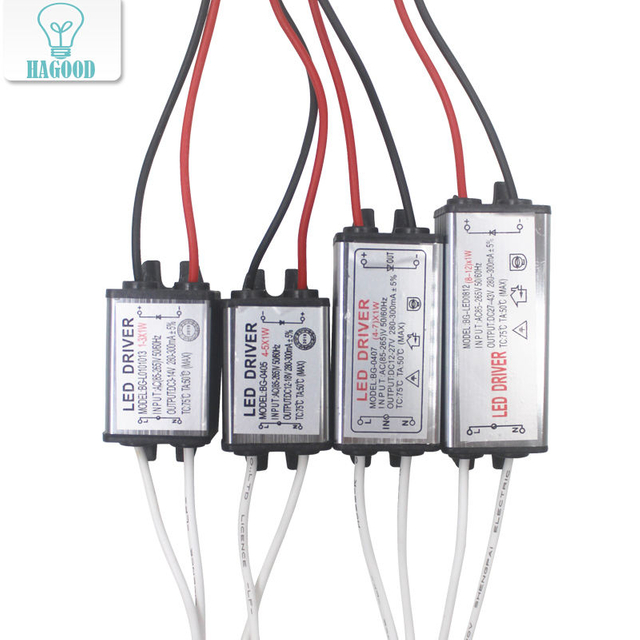Controlador de luz LED resistente al agua IP65 de 1-12W, AC85-265V, DC3-43V, adaptador de fuente de alimentación de transformador LED para lámpara/Chips Led para exteriores