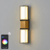 Lámpara de pared con Control por aplicación Tuya de 9W, lámpara de pared con cinturón dorado, lámpara de pared inteligente, iluminación exterior