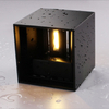 Estilo industrial 12W AC85-265V Impermeable IP65 Haz ajustable Aluminio Exterior LED Cubo Impermeable Luz de pared Popular