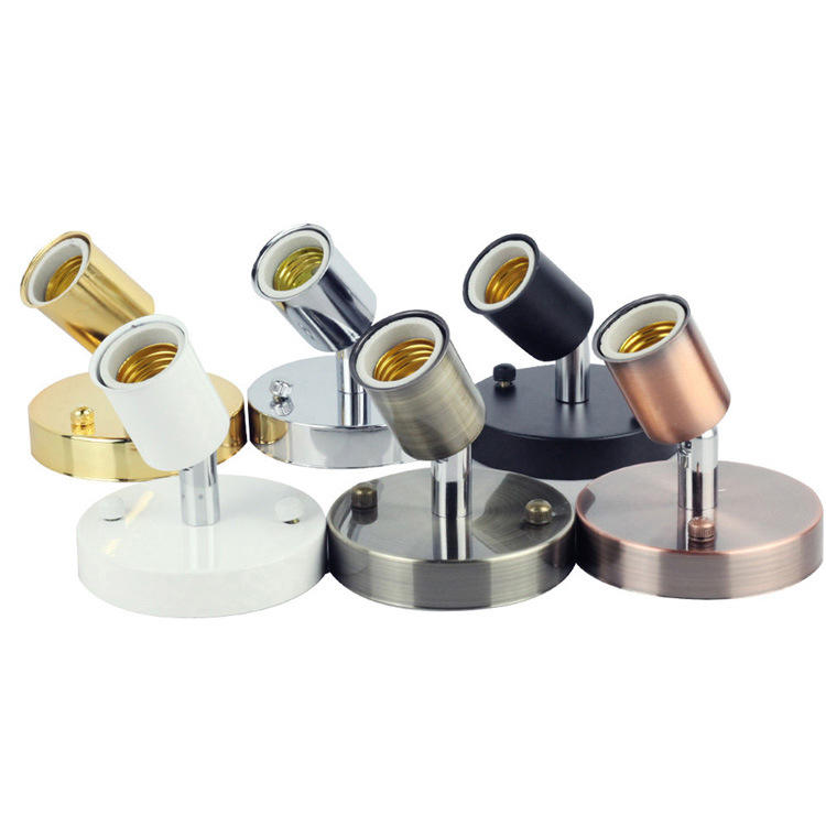Base de lámpara de escritorio de metal pulido Soporte de base de cerámica Cable de 6 pies Interruptor de encendido / apagado Enchufe E26 / e27 Base de tornillo Ideal para lámpara CFL