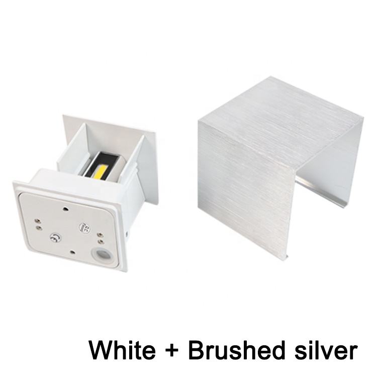 AC85-265V de estilo industrial, impermeable, IP65, haz ajustable de aluminio y cubo LED para exteriores, luz de pared impermeable