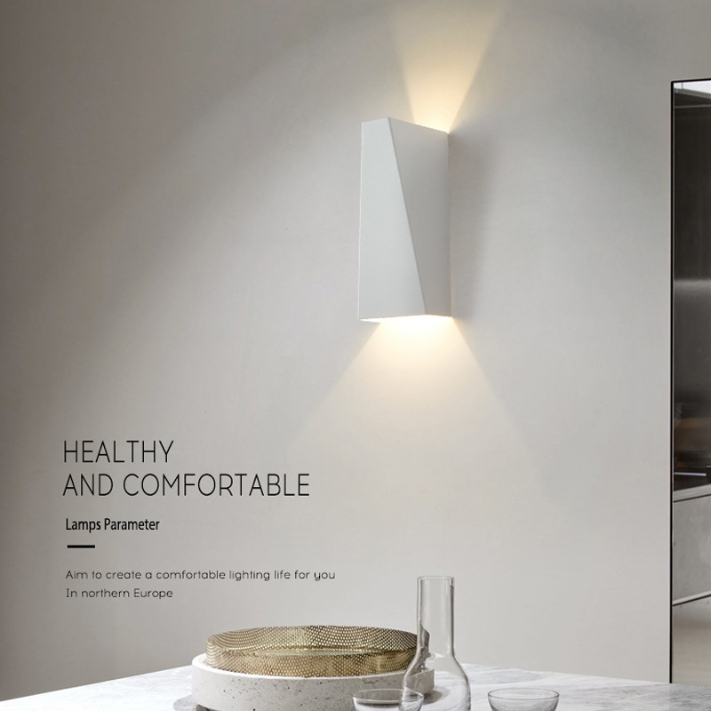 Lámpara LED de pared interior cuadrada moderna de 6W y 12W, candelabro de aluminio para iluminación del hogar, dormitorio, sala de estar, pasillo, luz decorativa para pared, AC85-265V