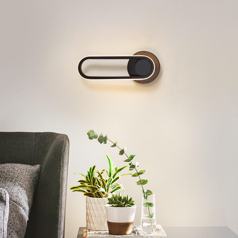 Lámpara de pared de fondo, luz de pared, dormitorio, cabecera, luz led, aplique de pared de pasillo giratorio