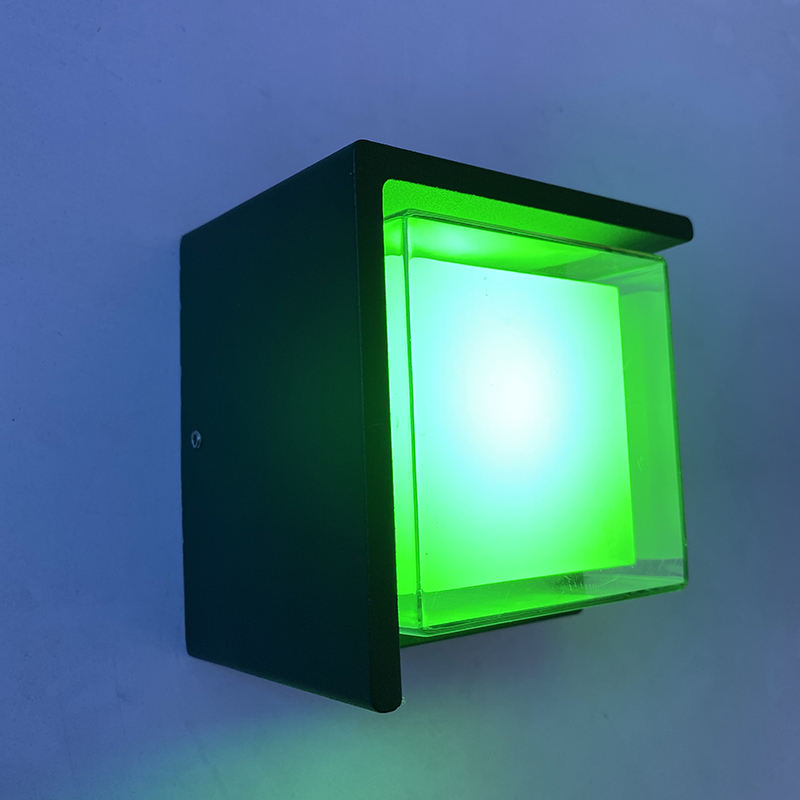 Lámpara led decorativa, iluminación de pared cuadrada de acrílico, lámpara de pared impermeable para interiores con luz nocturna de aluminio para exteriores