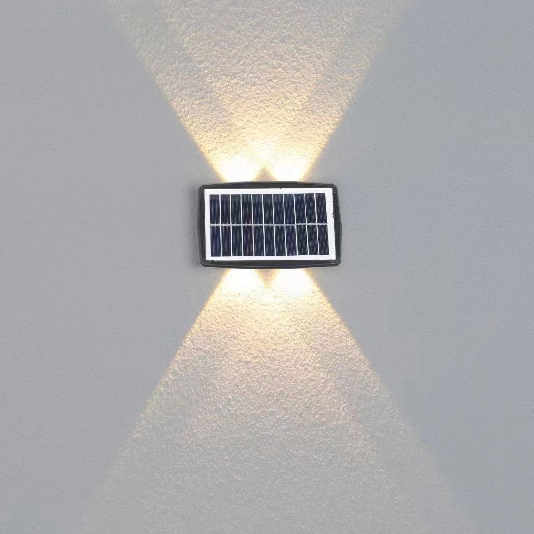 luz solar al aire libre led lámpara de luz de pared led con energía solar luz solar led al aire libre balcón impermeable luces solares de altura patio paisaje de la calle 