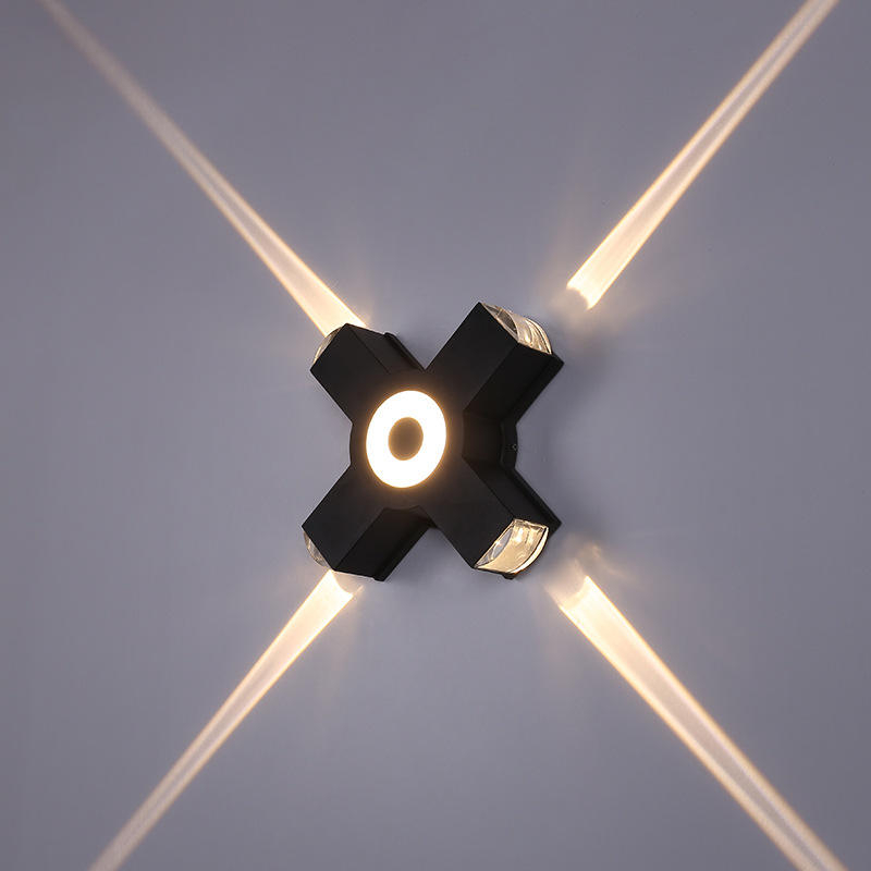 Luz de pared de onda LED para exteriores montada en superficie minimalista e impermeable IP65 85 ~ 265V lámpara de pared minimalista para luz de porche de calle de camino