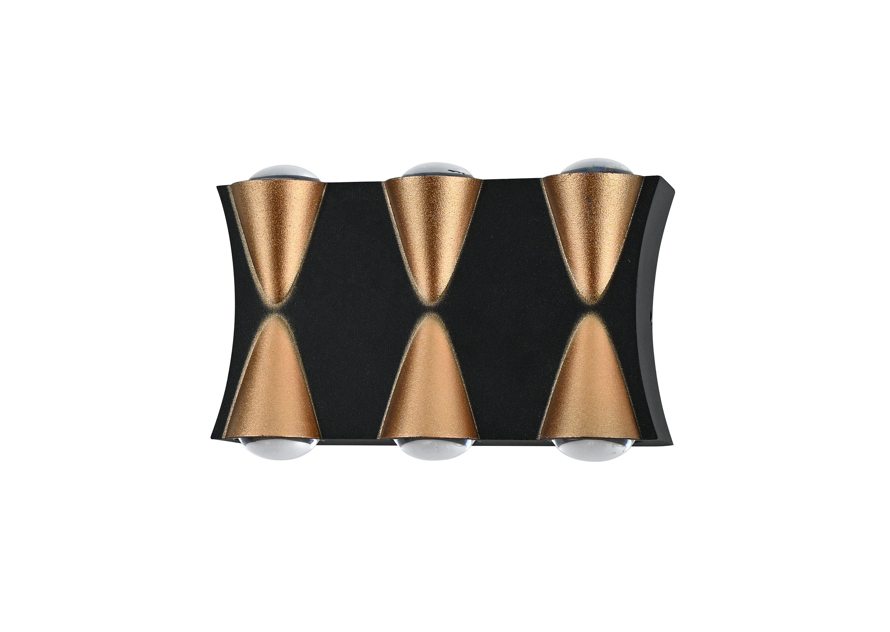 Lámpara de pared LED impermeable de 6W, luz de pared de aluminio para interiores y exteriores, luz LED para porche de jardín montada en superficie, accesorios de decoración
