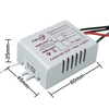 Interruptor de control remoto inalámbrico Controlador de segmento de lámpara de cristal inteligente para el hogar Interruptor digital de luz LED digital de 3 vías al por mayor
