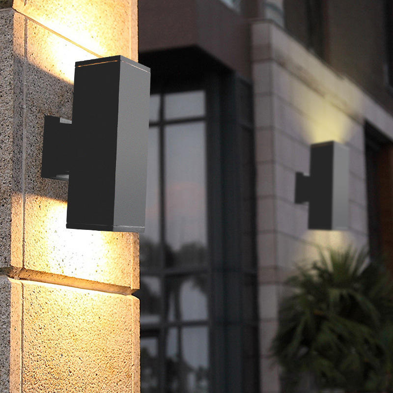 Moderna lámpara de pared Led impermeable para exteriores IP65 de aluminio 12W luz LED de pared interior decorada aplique de pared Pilar Patio Badkamer