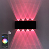 Smart home WiFi aplicación controlada 85-265V RGBW IP65 aluminio impermeable led lámpara de jardín inteligente led exterior arriba y abajo luz de pared