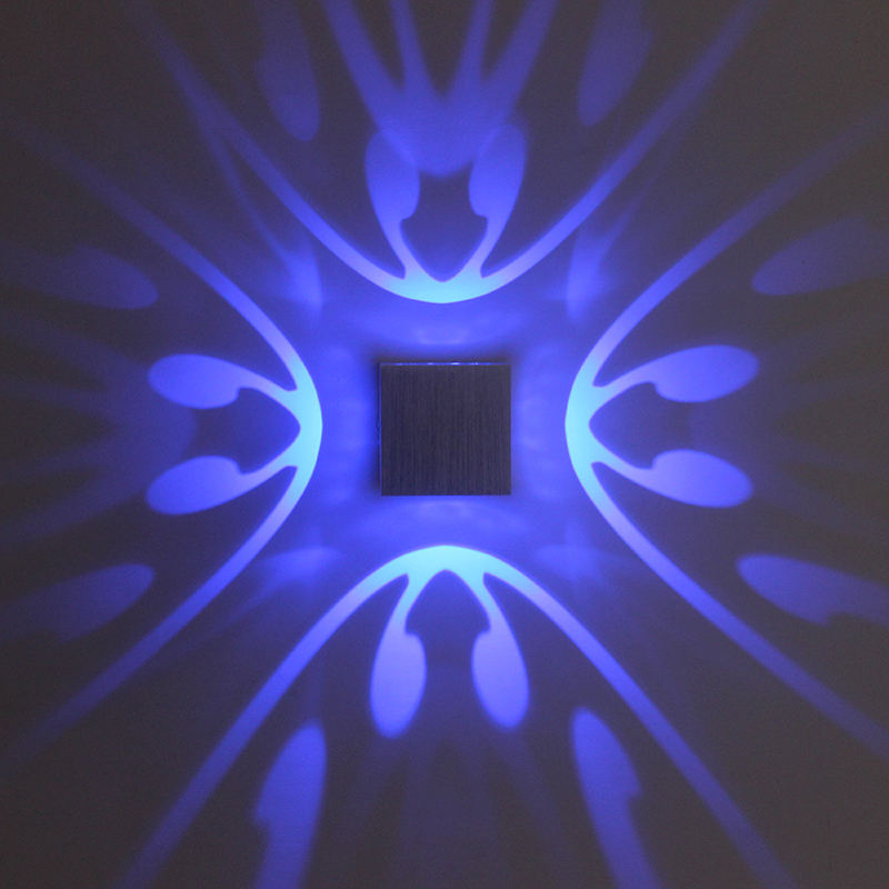 Lámpara Led RGB de alta calidad 2023, lámpara de pared de mariposa de cuatro lados y luz nocturna para interiores con precio de fábrica