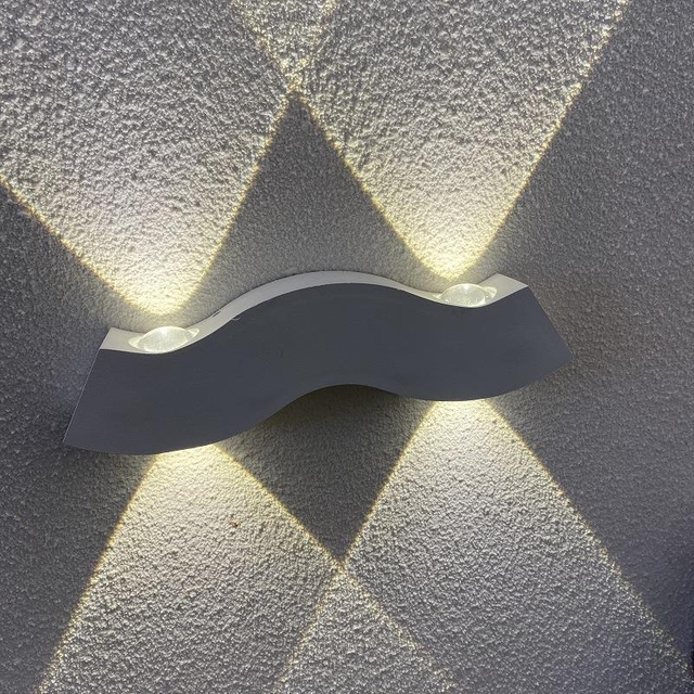 Aplique de luz led decorativo con 4 barbas y luz de noche para exterior aplique de pared decorativo led resistente al agua