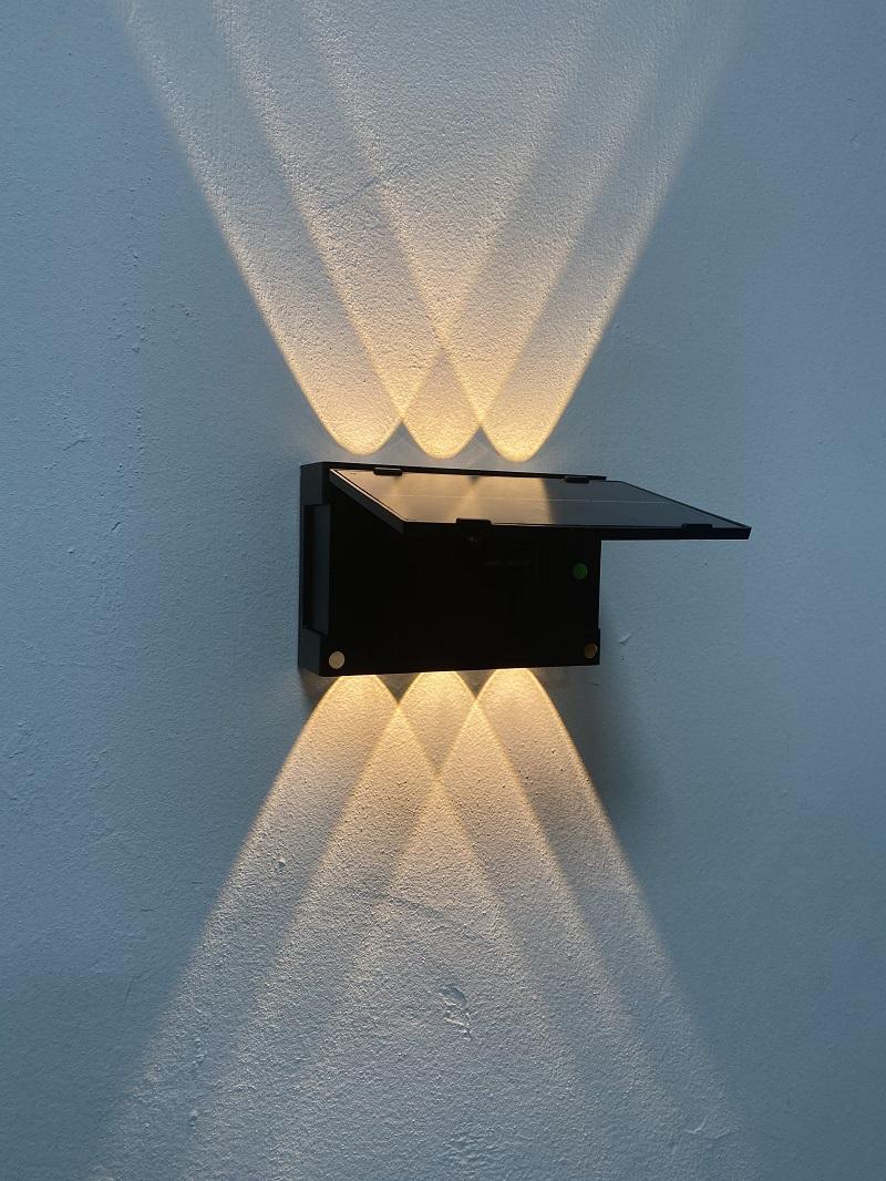 6W Solar Led Light Outdoor Impermeable Solar Hight Lights Aplique de pared Lámpara de pared inteligente Lámpara de pared solar para exteriores