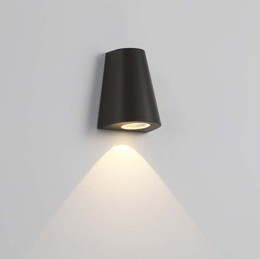 Lámpara de pared LED de un solo cabezal, resistente al agua, IP65, lámpara de pasillo de jardín, aplique de luz interior para exteriores, AC85-265V