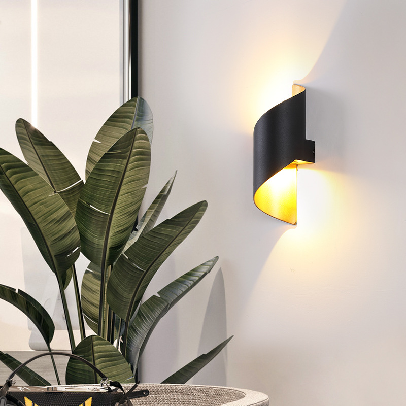 Lámpara de pared exterior Balcón impermeable Led Super brillante Pasillo Escaleras Inducción simple Pared exterior Villa Entrada Patio IP65