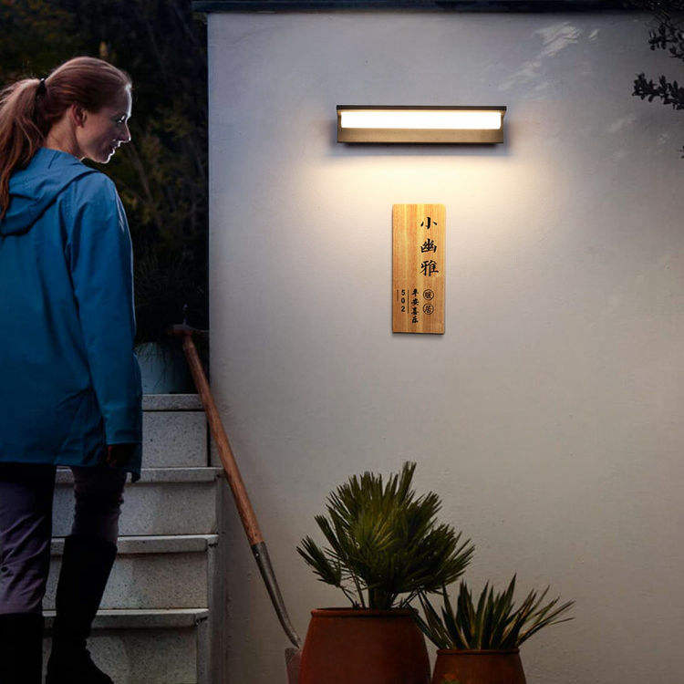 Lámpara de pared exterior Waterdichte LED Lange Moderne IP65 Licht Tuin Binnenplaats Balkon Blaker Armatuur 110V 220V aplique de pared exterior