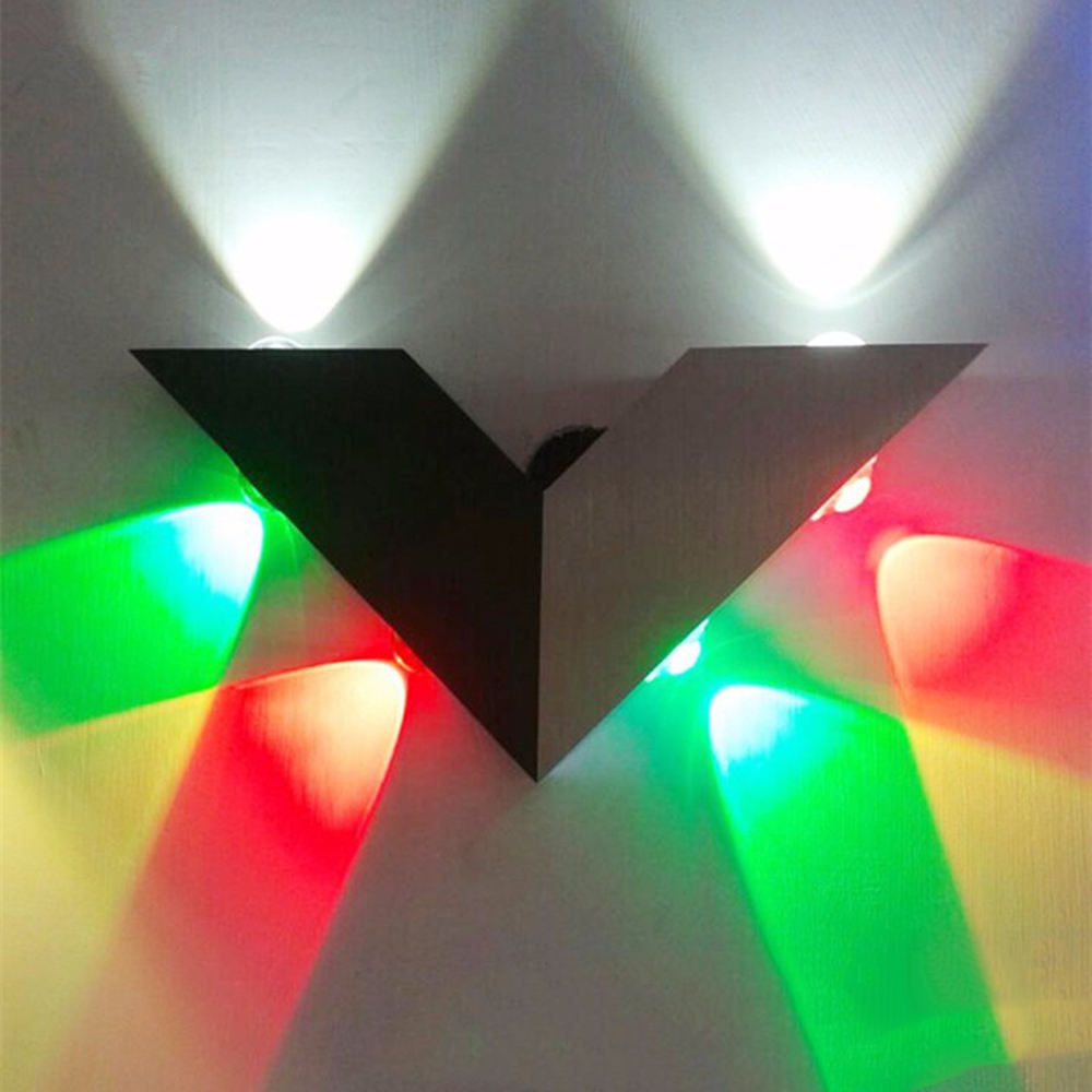 Lámpara de pared con forma de V de luz led decorativa y lámpara de pared moderna de fábrica de luz interior lámpara de pared de aluminio lámpara de pared led