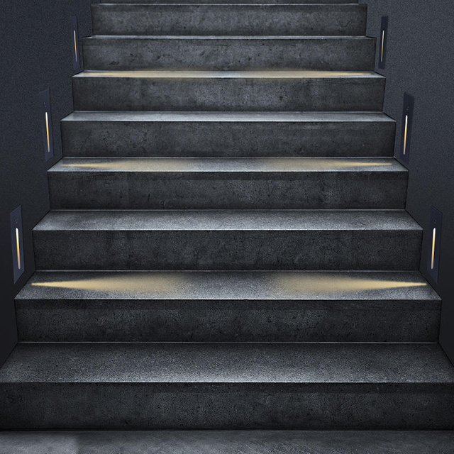 Luz de pared Led de lujo creativa moderna para interiores y exteriores, lámpara de pie de lujo para el hogar de 1w, luces de paso led empotradas, luz de pared para escaleras