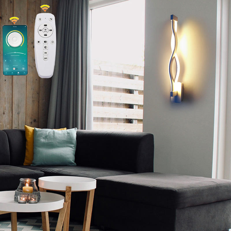Lámpara de dormitorio moderna Lámpara de pared de onda larga y luz nocturna LED de alta calidad con precio de fábrica
