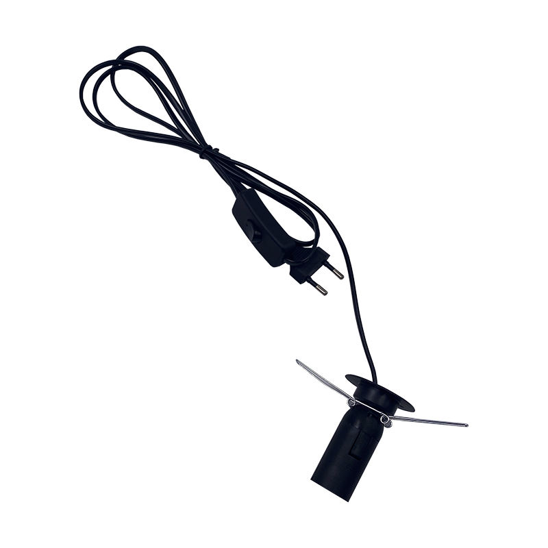 Cable de alimentación de 1,8 m con atenuador, interruptor de encendido y apagado, Clip de Metal E14 E27, Base de lámpara, soporte de lámpara colgante, Cable de enchufe para lámpara de roca salada