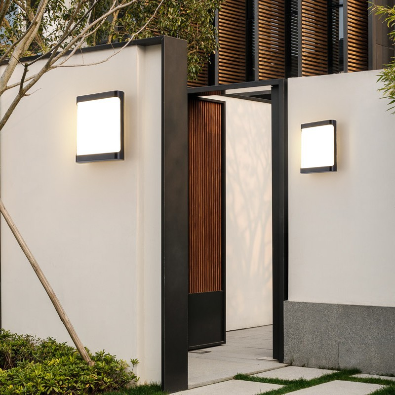 Luz de pared exterior impermeable Simple Led jardín pasillo luz exterior puerta cabeza luz Exterior pared balcón a prueba de humedad Patio