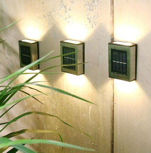 Venta caliente hermoso negro impermeable IP65 luz solar de pared al aire libre escalera pasillo luz para jardín lámpara de pared decorativa