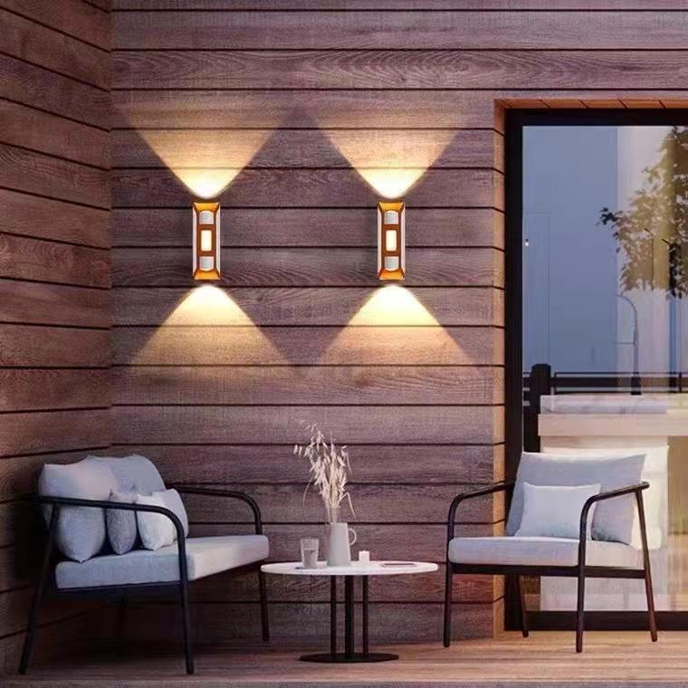Moderna decoración Exterior de montaje impermeable al aire libre de lujo para la habitación del hogar, dormitorio, Hotel, candelabro de luz Led, lámpara de pared montada en la pared