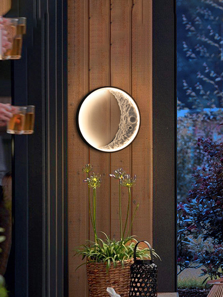 Luz de pared moderna para el hogar interior sala de estar dormitorio pasillo Hotel arte Mural iluminación universo Led Luna lámpara de pared montada en la pared