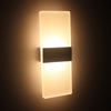 Lámpara de pared de acrílico negro de ángulo derecho/redondo elegante de alta calidad de 6 W y luz nocturna interior