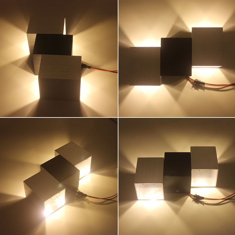 Lámpara de pared escalonada con luz LED moderna y luz decorativa para interiores