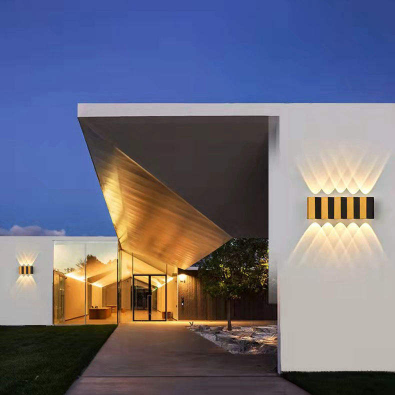 NUEVO Exterior a prueba de agua Moderno Montado en la pared Lámpara LED Luz de pared LED Soporte de aplique para exteriores Luces de pared para el hogar Luz de escalera Apliques para exteriores
