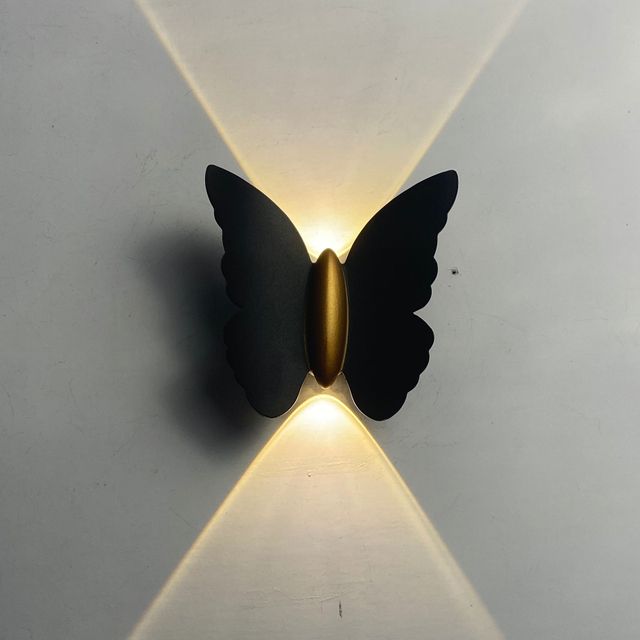 Lámpara de pared para exteriores con forma de mariposa, superventas, de verano, resistente al agua IP65, para decoración de jardín, luz de soporte para pasillo