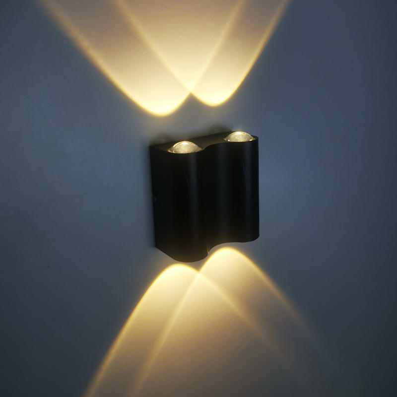 Lámpara de pared Led de aluminio para exteriores IP65, resistente al agua, luz de pared hacia arriba y hacia abajo, escalera de casa, dormitorio, pasillo de noche, 4/6/8W, 2 años de garantía