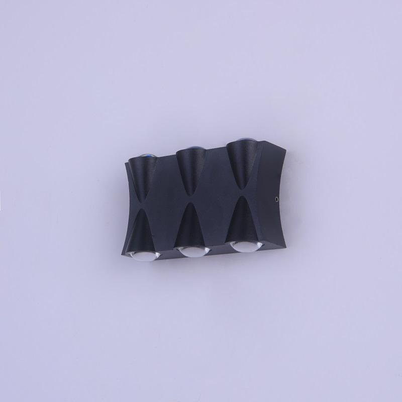 Luz de pared LED Impermeable IP65 Lámpara de pared de jardín de aluminio Oro Negro Luz blanca Aplique de pared para interiores y exteriores