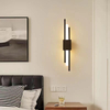 Lámpara de pared de tira larga de 6W, lámpara de pared de fondo de sala de estar, estudio, dormitorio, lámpara de noche, luz nórdica moderna simple, rejilla creativa de lujo