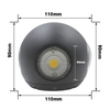6W 12W AC-85-265V RC interior al aire libre hotel hogar oficina decoración LED lámpara de pared accesorio de iluminación hogar soporte de pared lámpara