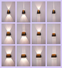 Luz de pared de porche moderna, candelabro de aluminio para interiores, iluminación Interior, lámpara de pared de arriba y abajo, luz de pared Led de jardín impermeable para exteriores