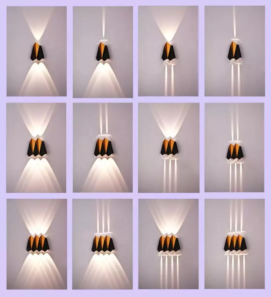 Luz de pared de porche moderna, candelabro de aluminio para interiores, iluminación Interior, lámpara de pared de arriba y abajo, luz de pared Led de jardín impermeable para exteriores