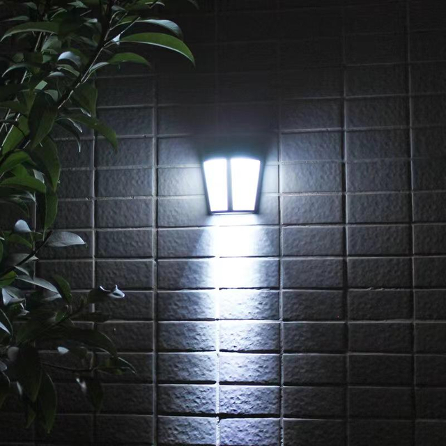 Lámpara de pared activada impermeable para exteriores de fábrica, luz de pared Solar Led, Sensor de movimiento, luces de jardín para patio, iluminación exterior