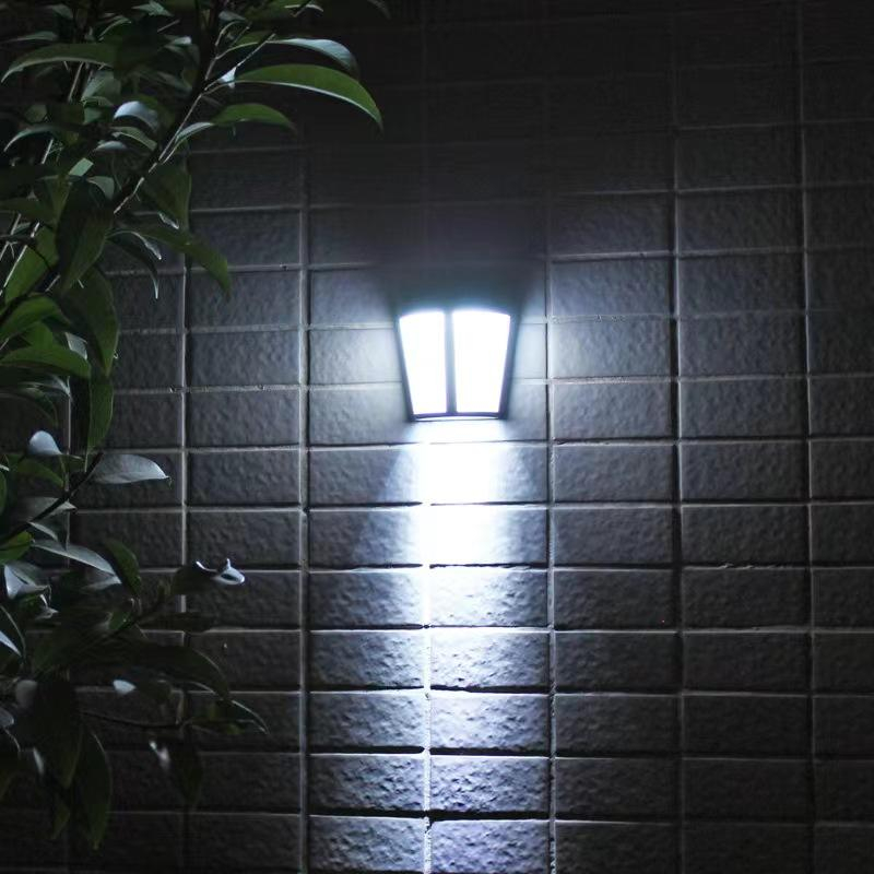 Lámpara de pared activada impermeable para exteriores de fábrica, luz de pared Solar Led, Sensor de movimiento, luces de jardín para patio, iluminación exterior