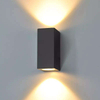 Lámpara de pared impermeable de doble cabeza cuadrada de 12 W, lámpara de noche única, lámpara de pared impermeable IP65 para decoración de jardín