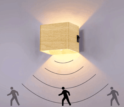 5W Sensor de movimiento Led Night Light Lámpara de pared recargable para interiores Lámpara de noche usb Lámpara de noche con puerto usb Lámpara de noche con lámparas de noche usb con 