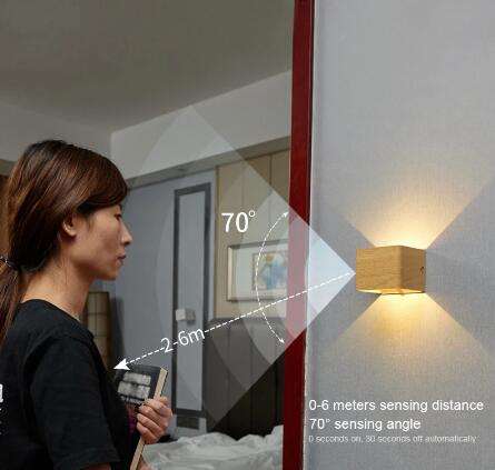 5W Sensor de movimiento Led Night Light Lámpara de pared recargable para interiores Lámpara de noche usb Lámpara de noche con puerto usb Lámpara de noche con lámparas de noche usb con 